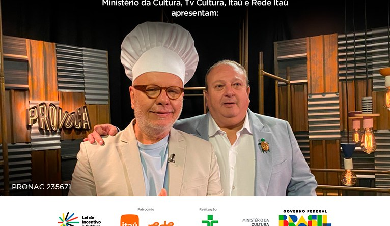 Marcelo Tas conversa com o chef de cozinha Erick Jacquin nesta terça-feira (29)