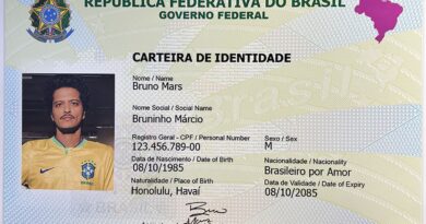 Bruno Mars ganha Carteira de Identidade Nacional gigante em show de BH