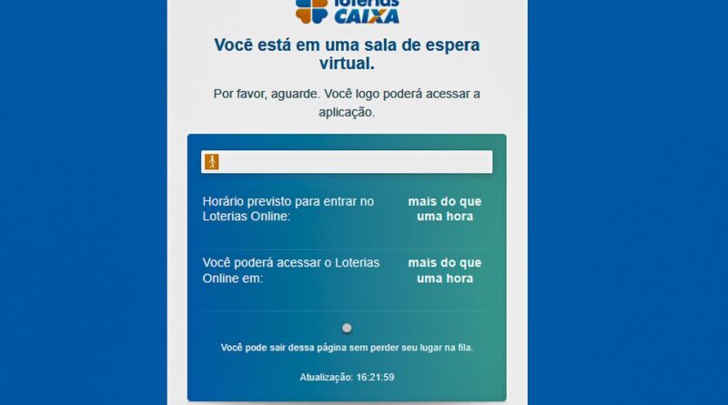 Mega da Virada: site Loterias Caixa tem fila de espera para apostar