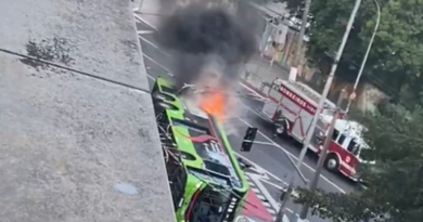 Ônibus tomba e pega fogo no centro de São Paulo; veja vídeo!