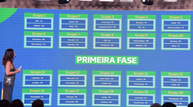 Definidos os jogos da 1ª fase da Copa do Brasil masculina de futebol