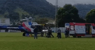 Mulher é socorrida de helicóptero com queimaduras em Ecoporanga; companheiro é suspeito