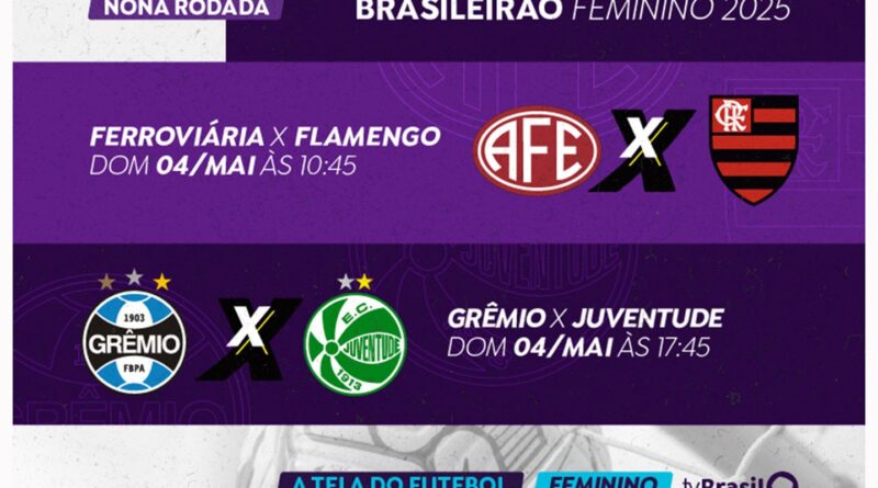 TV Brasil transmite dois jogos do Brasileirão Feminino neste domingo