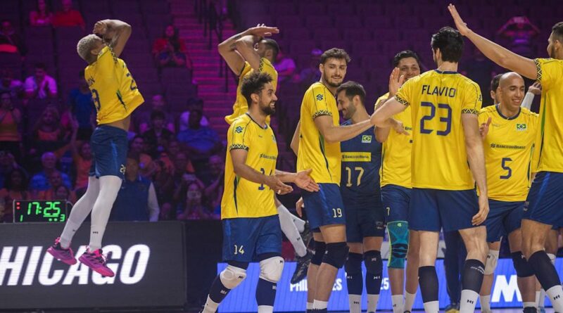Brasil vence Canadá por 3 sets a 0 na Liga das Nações de Vôlei