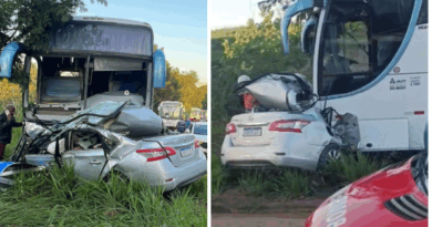 Motorista morre após carro bater de frente com ônibus no 'Morro das Almas', no Norte do ES