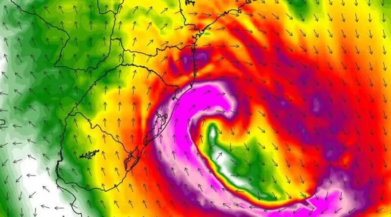 Ciclone mantém tempo instável no Sul e Sudeste
