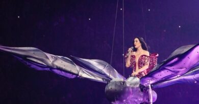 Katy Perry quase cai durante “voo” sobre o público em show nos EUA; veja