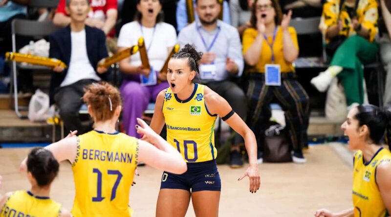 Liga das Nações de Vôlei: Brasil vence Polônia e assume vice-liderança