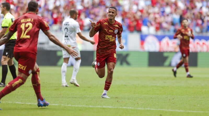 Bahia derrota Santos e ganha força na luta por vaga na Libertadores