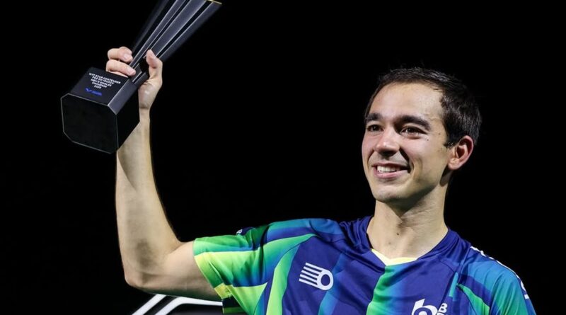 Hugo Calderano comemora titulo em Foz do Iguaçu, o 4º da temporada