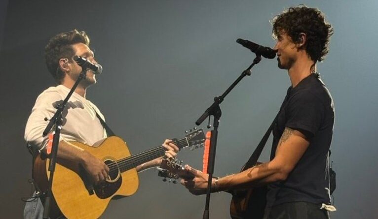 Shawn Mendes canta com Niall Horan, ex-One Direction, em Londres; confira