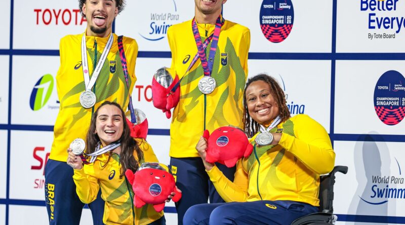 Brasil chega a 12 medalhas no Mundial de Natação Paralímpica
