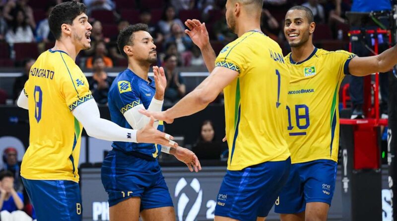 Brasil inicia campanha no Mundial de vôlei com vitória sobre a China