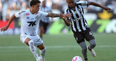 Botafogo fica duas vezes à frente, mas cede empate ao Santos no Rio