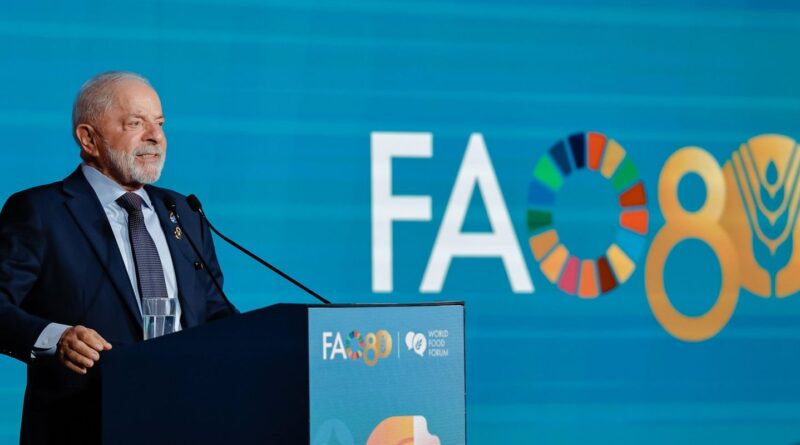 Fome é irmã da guerra, diz Lula no Fórum Mundial da Alimentação