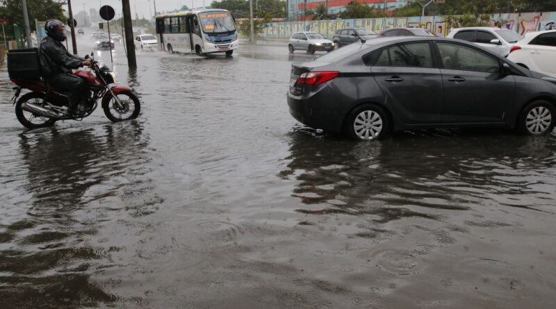 Frente fria derruba árvores e causa alagamentos no Rio de Janeiro