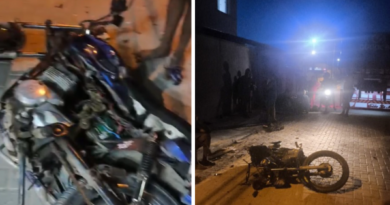 Homem é encontrado ao lado de moto e socorrido em estado grave em Nova Venécia; vídeo