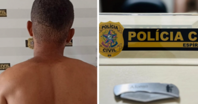 Homem é preso 42 dias após tentar matar a ex-companheira a golpes de canivete em Nova Venécia