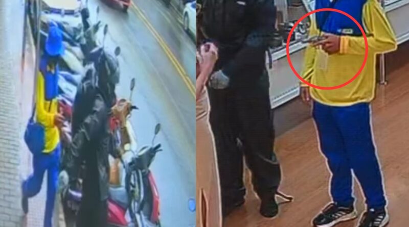 Vídeo mostra dupla disfarçada tentando assaltar joalheria em São Gabriel da Palha