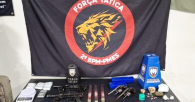 Grupo suspeito de ligação com facção criminosa é detido com armas e drogas em ação da PM em Nova Venécia