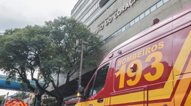 Incêndio atinge o Instituto do Coração, em São Paulo