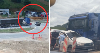 Vídeo mostra acidente impressionante em trevo da BR 101 no ES neste domingo (25); assista