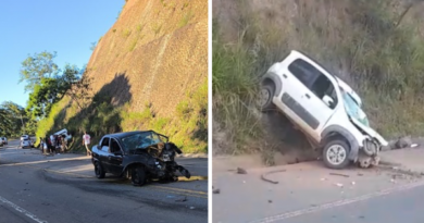 Acidente entre carros mata motorista e condutor do outro veículo sopra positivo no bafômetro em Colatina