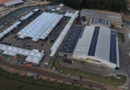 Vista aérea da estrutura da feira da Cooabriel em São Gabriel