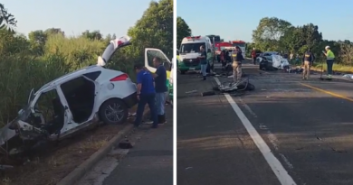 Acidente entre carros mata três pessoas na BR 101 em Conceição da Barra; veja vídeo