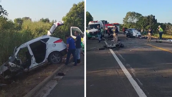 Acidente entre carros mata três pessoas na BR 101 em Conceição da Barra; veja vídeo