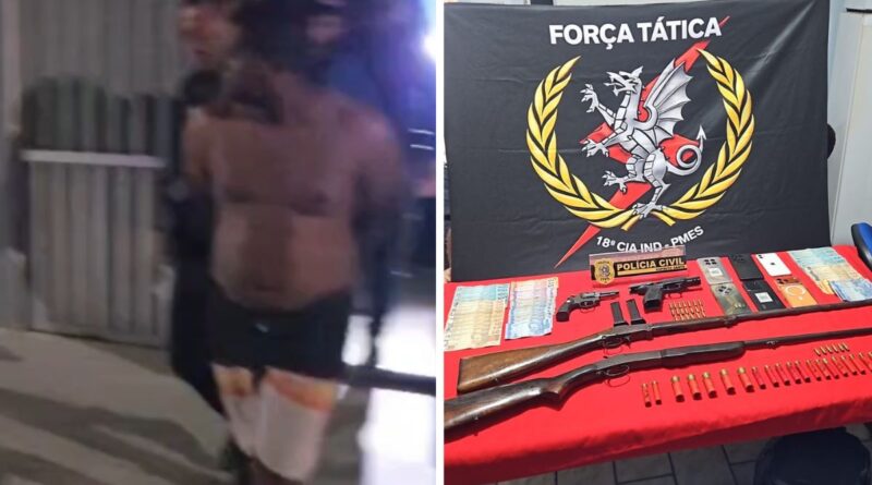 12 horas após assassinato, polícia prende três homens e apreende quatro armas em Jaguaré