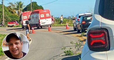 Professor morre após acidente entre duas motos nos 'quilômetros' em São Mateus
