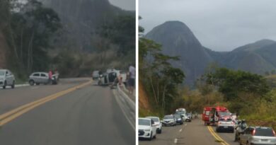 Três crianças estão entre os feridos de acidente com morte entre Nova Venécia e São Gabriel da Palha
