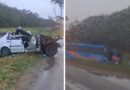 Acidente entre carro e ônibus que saiu de Nova Venécia deixa feridos graves na BR 101 em Linhares