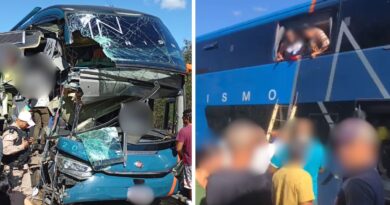 Acidente entre ônibus do ES a caminho de Bom Jesus da Lapa e caminhão deixa mortos e feridos na BR 259 em MG