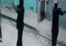 Homens encapuzados atiram contra açougue de família de sargento da PM em Jaguaré; veja vídeo
