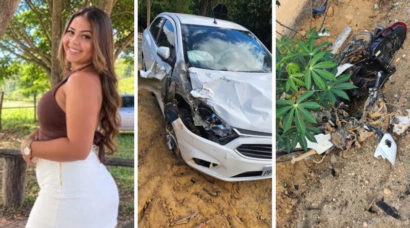 Acidente entre carro e moto mata jovem de 24 anos em São Gabriel da Palha; vídeo mostra colisão